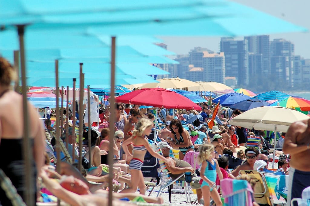 Florida beach in the spring.