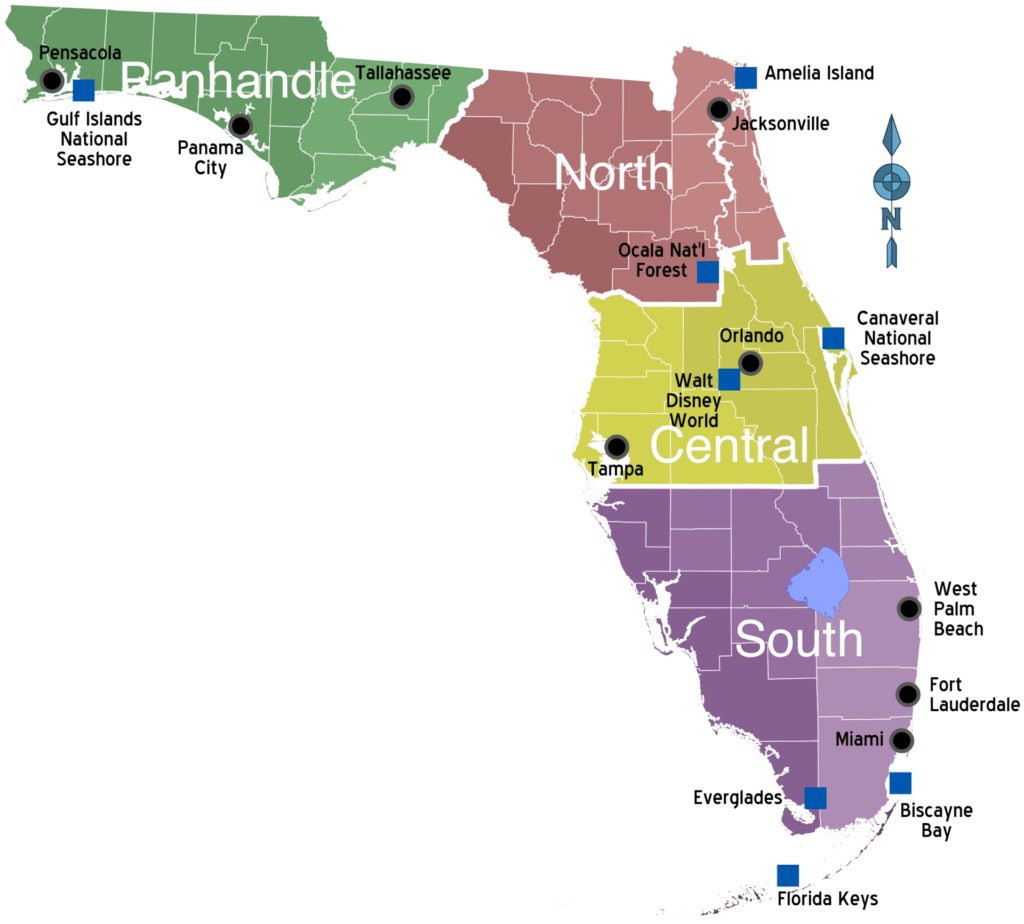 Florida Regional Map