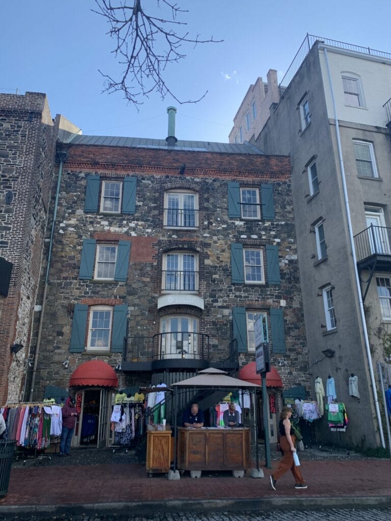 Travel Savannah, Georgia - Historic River Street - old rock building