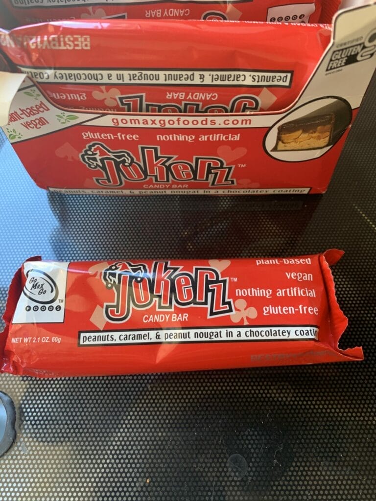 Go Max Go Joker candy bar is a must-have delicious treat! The Vegan Snickers Bar!