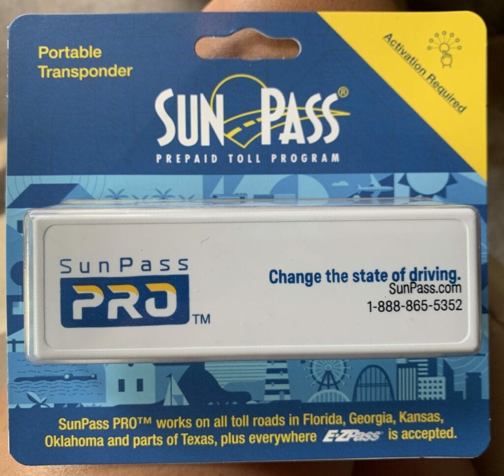 Sun Pass Pro for traveling in Florida.