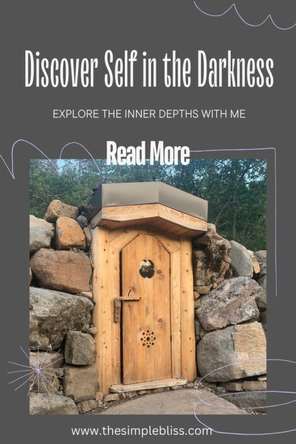 a wooden door in a rock cave is where I "Discover Self in the Darkness" at Oregon's dark retreat.