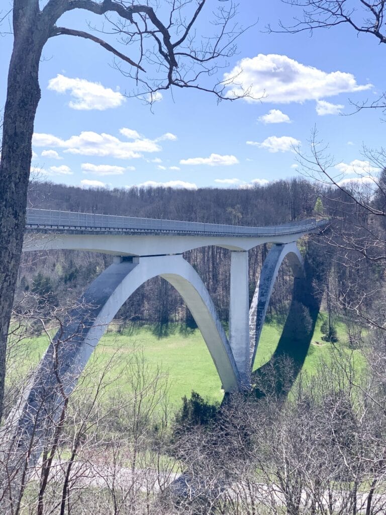 Natchez Trace Parkway Bridge's simplicity and elegance in Tennessee.