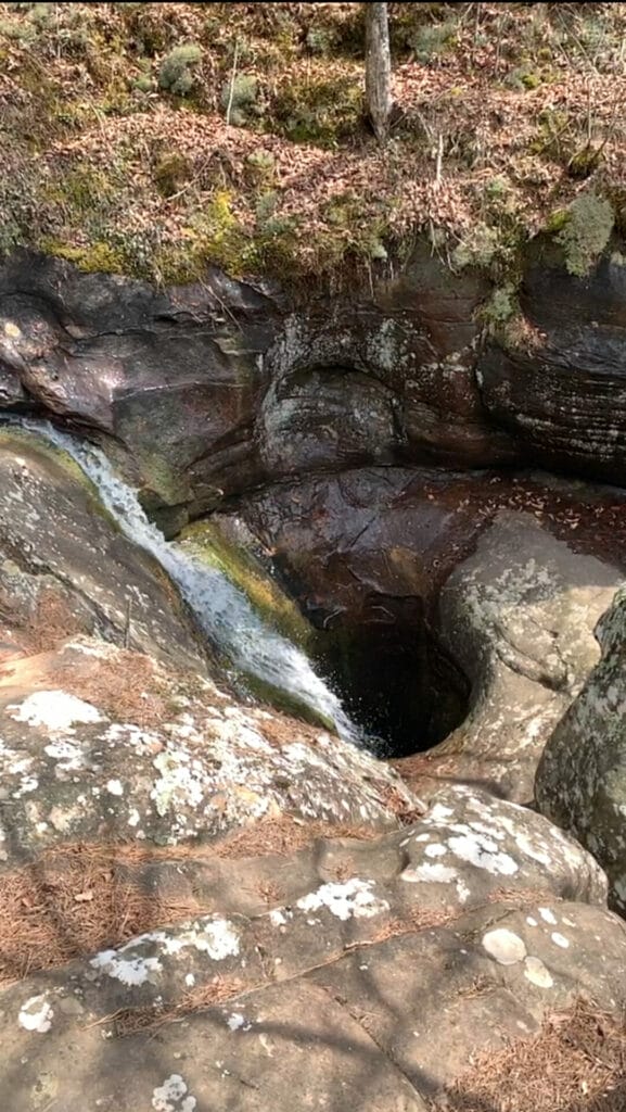 Glory Hole Falls from the top looking.