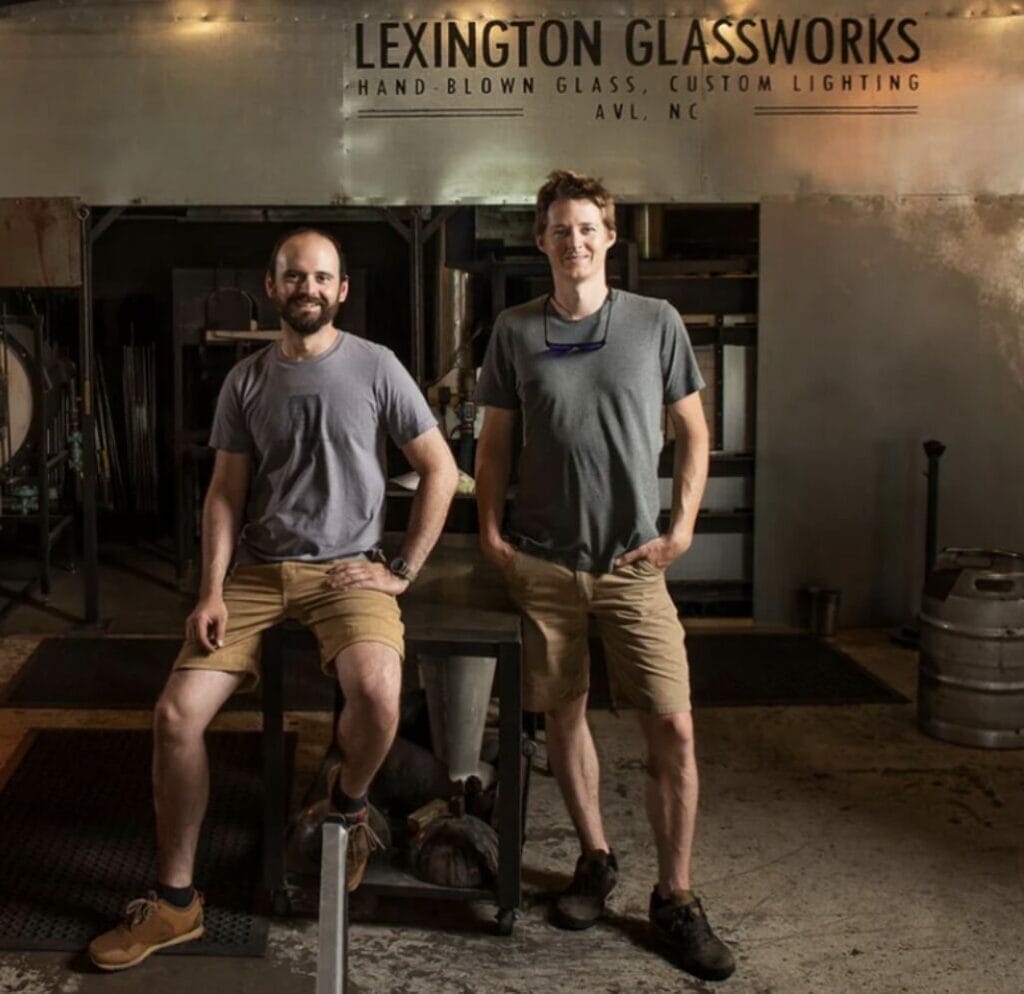 Co-owners and founers of lexingtonGlassworks, Billy and Geoff of Asheville, NC