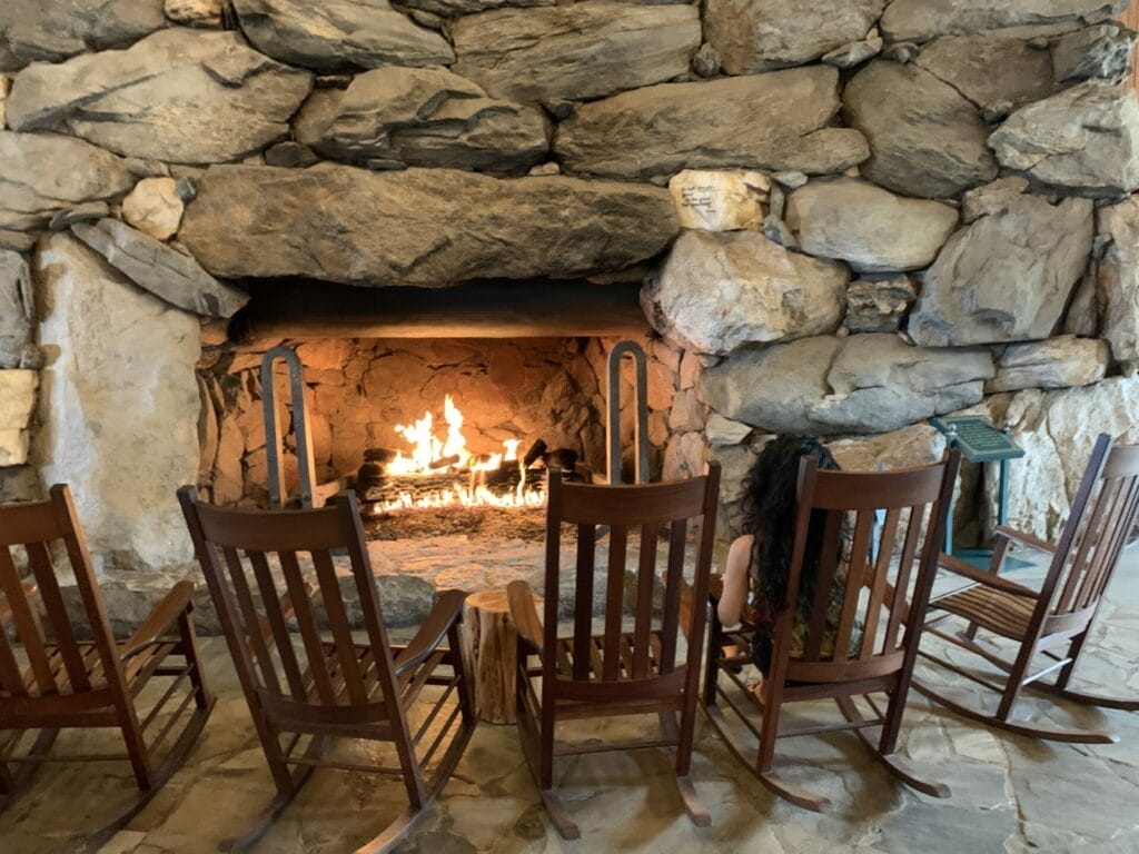 The Omni Grove Park Inn in the mountain town of Asheville, NC - fireplace