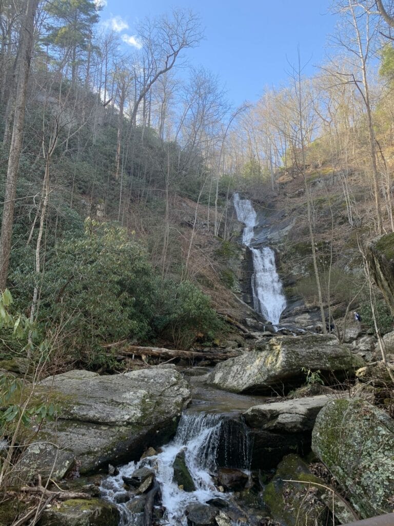 Toms Creek Falls in Marion, North Carolina.