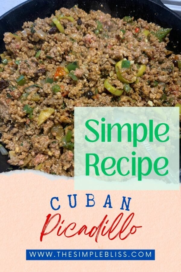 Simple recipe for Cuban Picadillo.