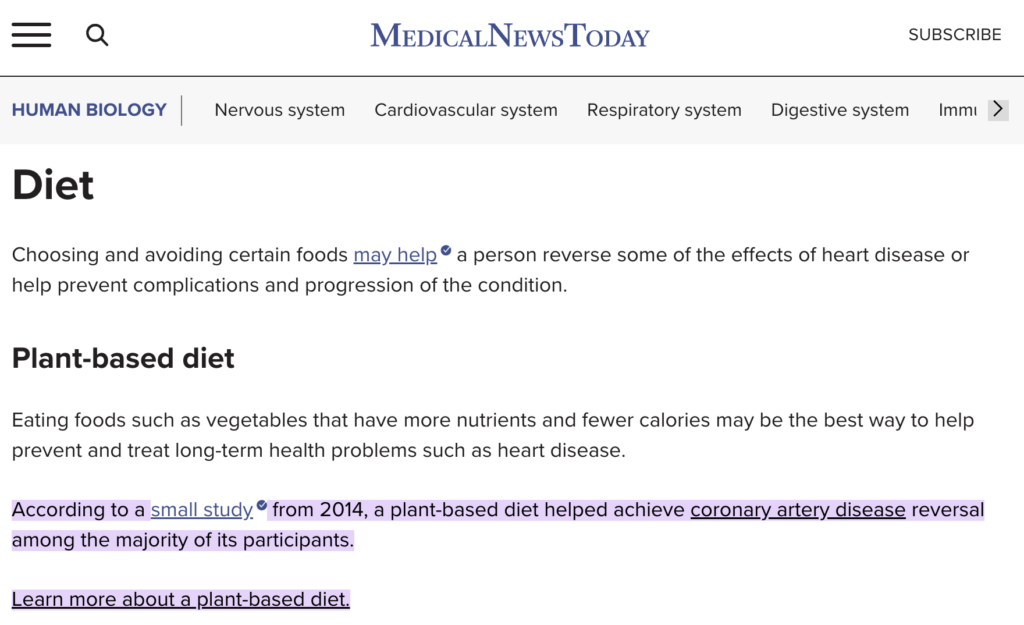 vegan diet reverses some effects of heart disease and prevent and treat long-term health problems.