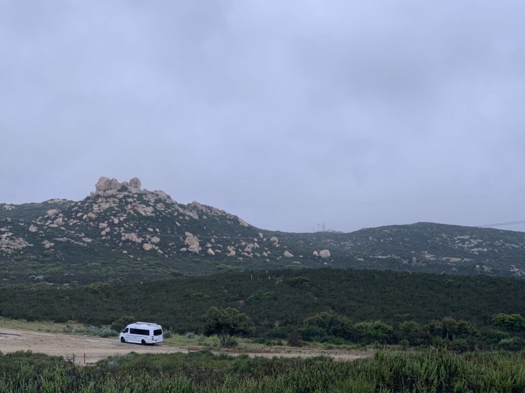 Beautiful nature view being Ultralight's support van.