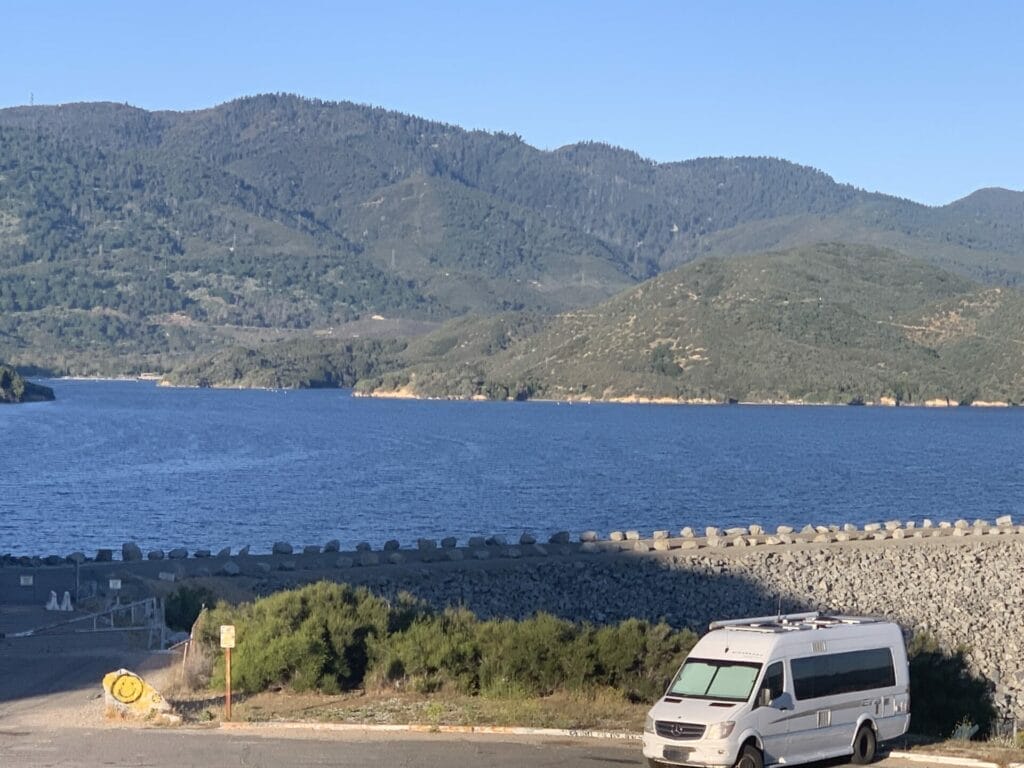 PCT support van stays at beautiful locations waiting on Ultralight.