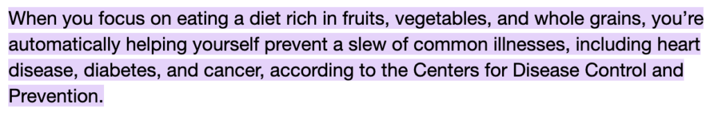 Prevent illnesses with vegan diet.
