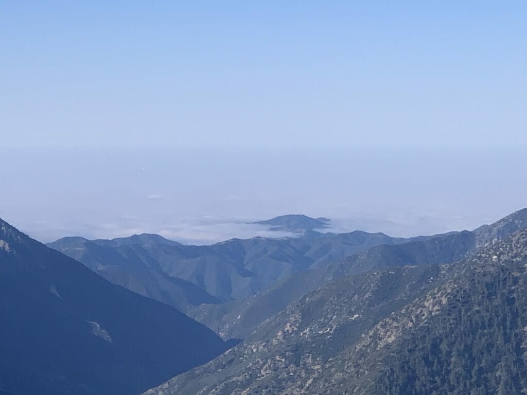 Being above the clouds as I drive to the next meeting spot on the PCT.