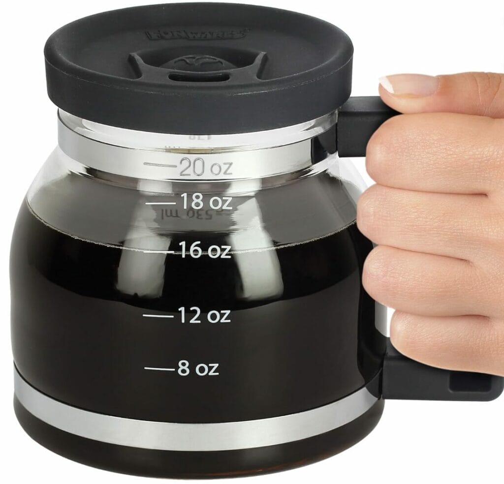 20 ounce of coffee all in this coffee pot mug. A whole coffee pot of your own!