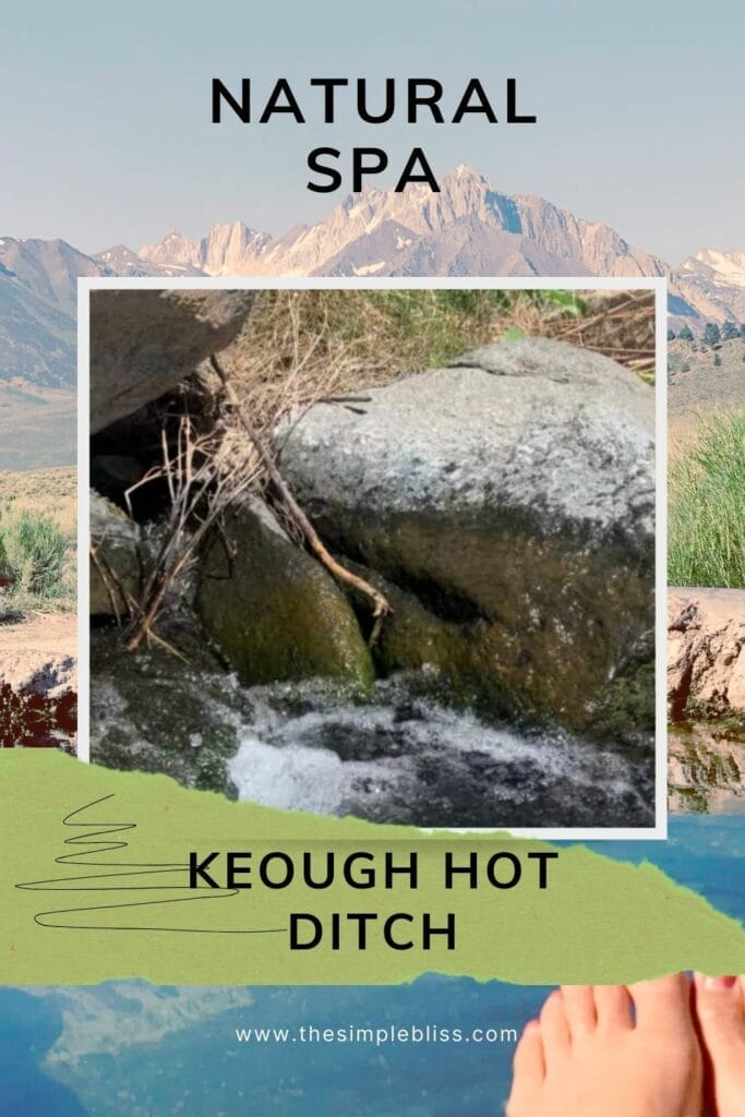 Pin for the beautifully natural Keough Hot Ditch Hot Springs in Eastern Sierra, Southern California.