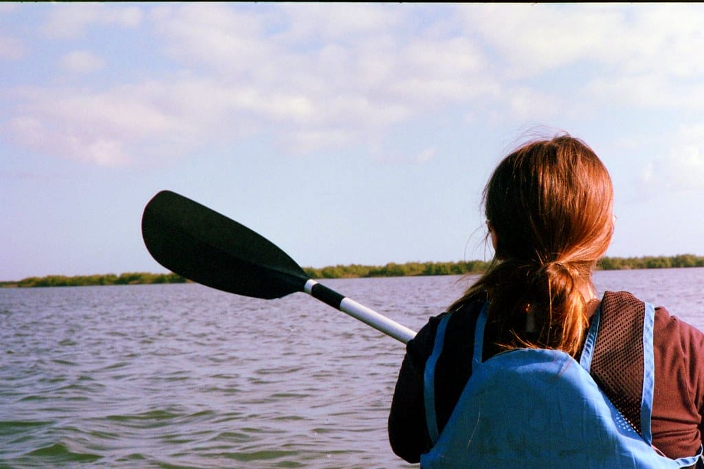 Kayaking in Anastasia State Park in St. Augustine, Florida.