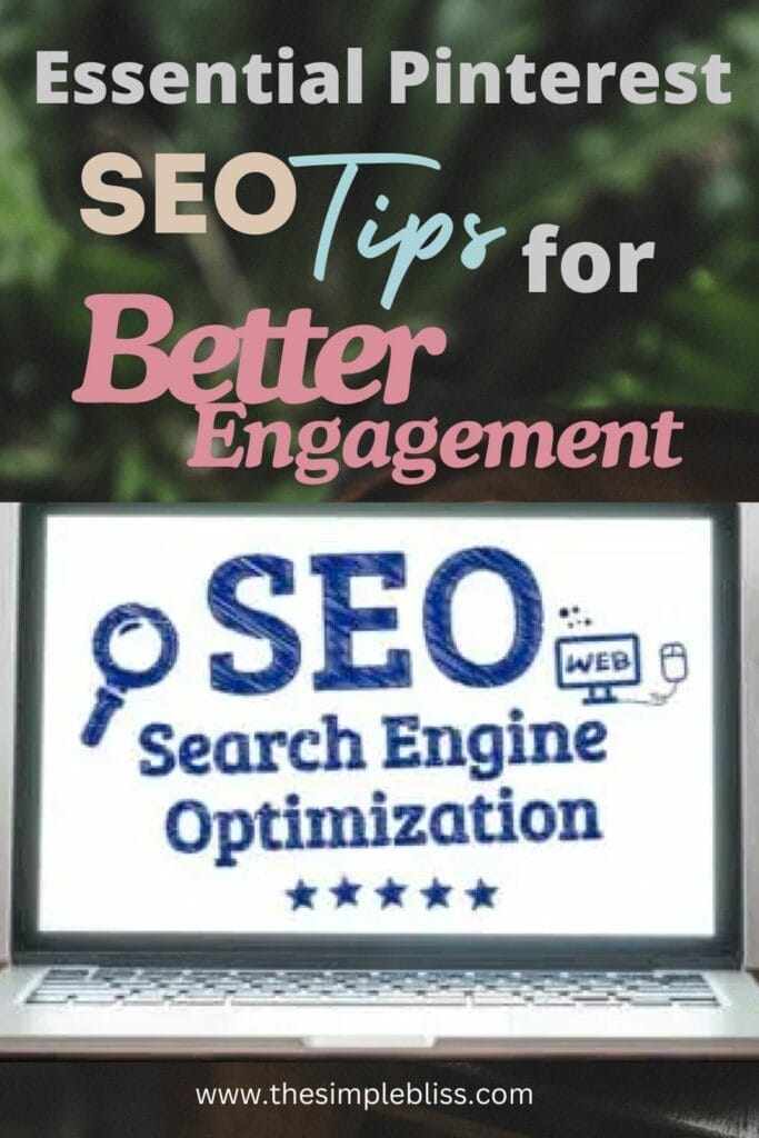 Text-based image with the words "Pinterest SEO Tips You Need."