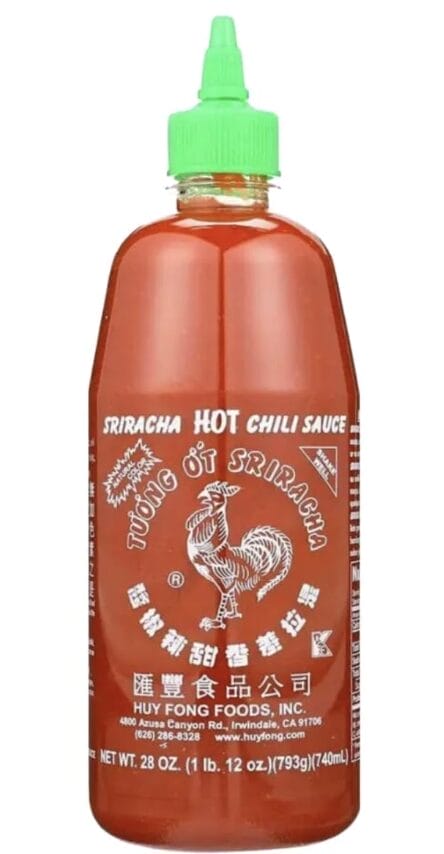 Sriracha in a squeezable bottle to easily make it a dipping sauce.