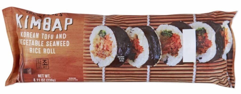 Trader Joe's Kimbap package.