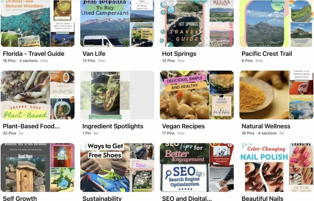 Pinterest keywords to also be in the board name and description to increase traffic.