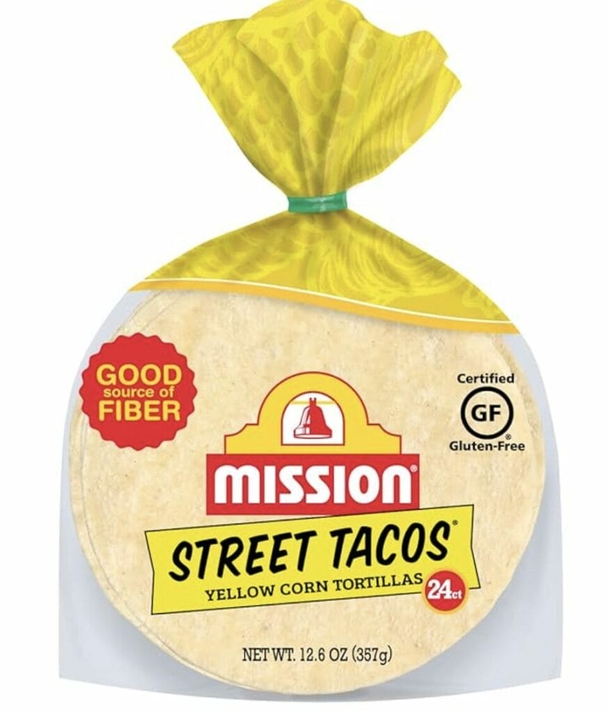 Mission brand street tacos yellow corn tortilla to create the delicious Hatch chile and sweet potato tacos.