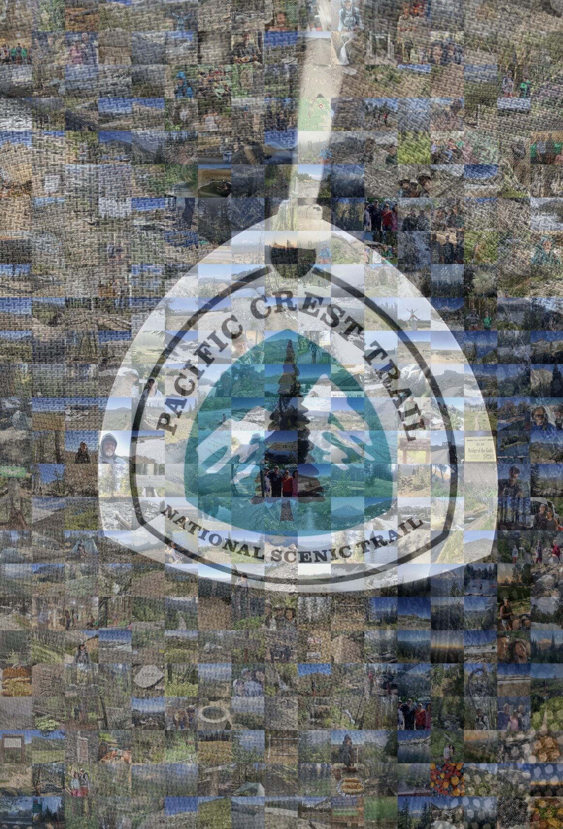 The mosaic of my husband's PCT sign as a precious gift to him is priceless!