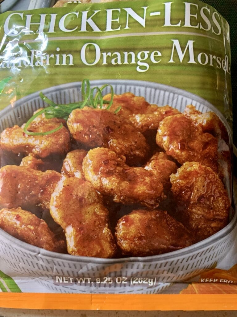 Trader Joe's Chicken-less Mandarin Orange Morsals is a frozen product that's simple, delicious and affordable!