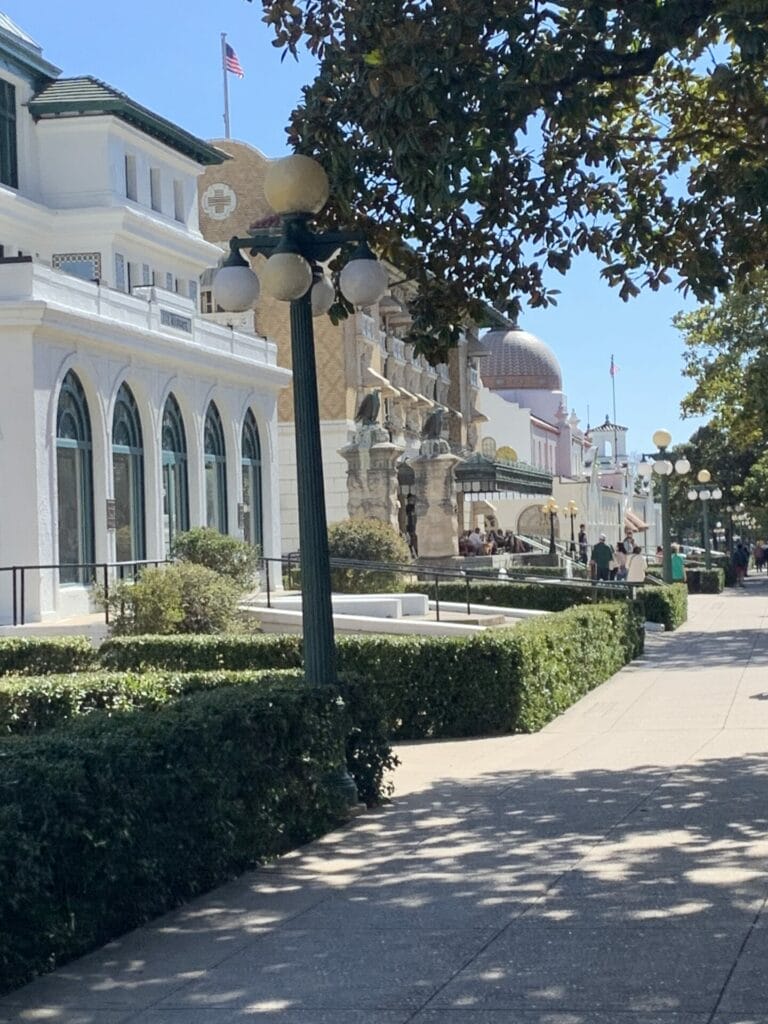 The Bathhouse row is truly unique travel destination to learn of the history of Hot Springs, Arkansas.