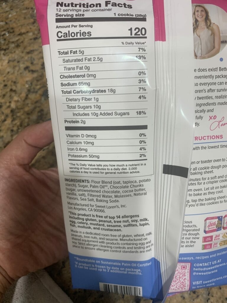 Sweet Loren's ingredient list is simple and healthy. making it a great vegan sweets cookies to try.
