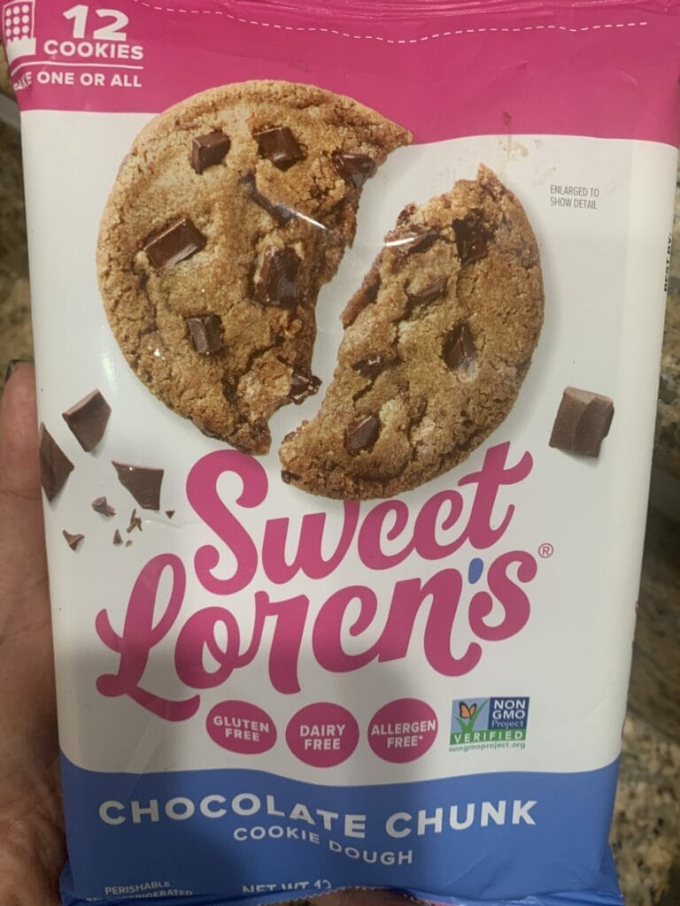 You might have seen this? Sweet Loren's chocolate chunk cookies, ready to bake!