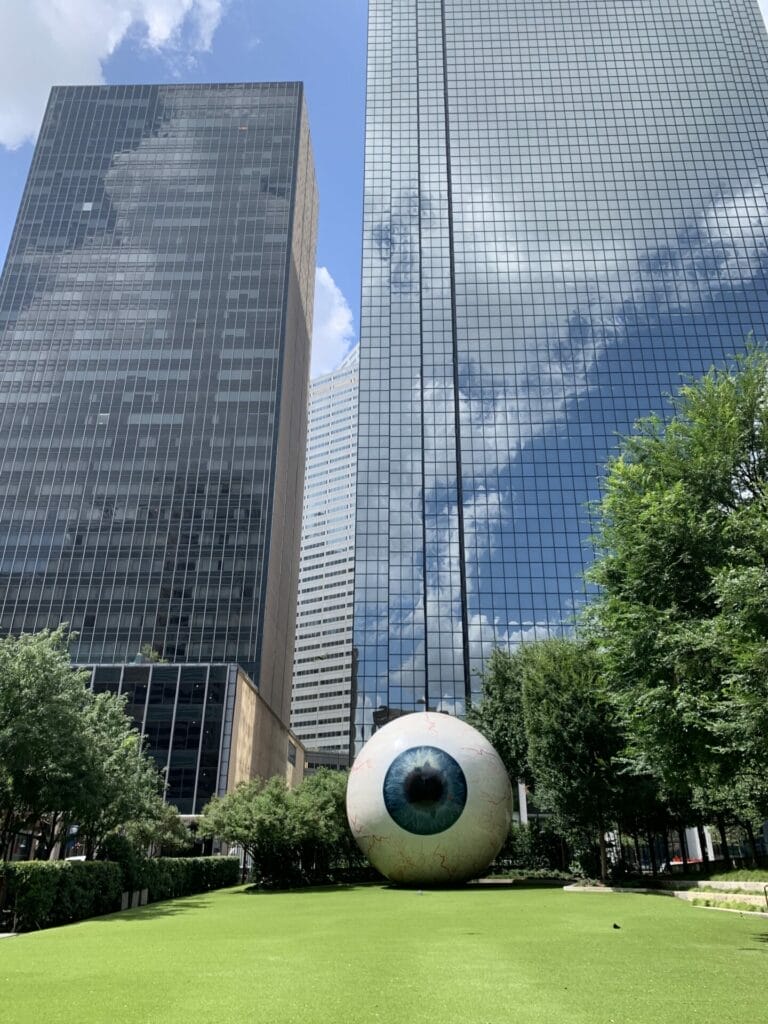 Giant Eyeball in the middle of Dallas? See other free things to do in downtown Dallas!