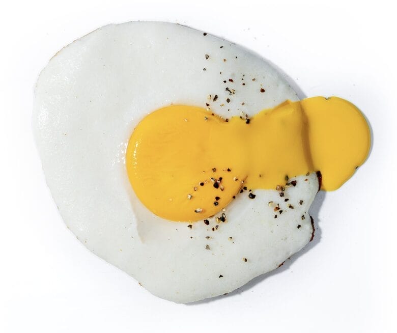 100% Plant based sunny side up egg by Yo Egg!