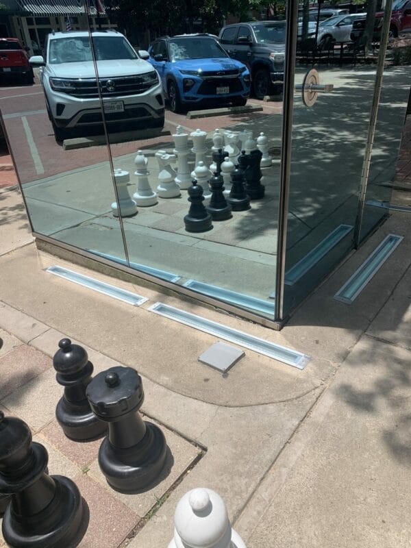 What makes Sulfur Springs, Texas quirky? How about this rare see-through glass public bathroom to start?